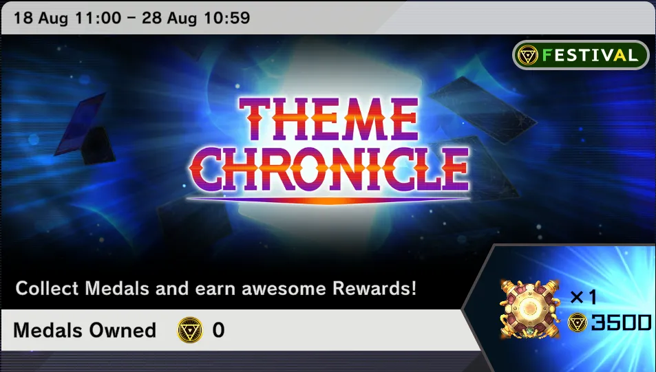 Thông báo: sự kiện “Theme Chronicle” sắp diễn ra